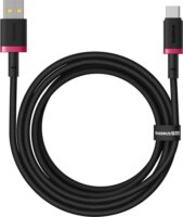 Baseus Dura USB-A apa - USB-C apa Adat és gyorstöltő kábel 2m - Fekete/Piros