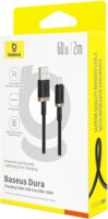 Baseus Dura USB-A apa - USB-C apa Adat és gyorstöltő kábel 2m - Fekete/Arany