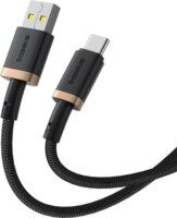 Baseus Dura USB-A apa - USB-C apa Adat és gyorstöltő kábel 2m - Fekete/Arany