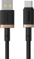 Baseus Dura USB-A apa - USB-C apa Adat és gyorstöltő kábel 2m - Fekete/Arany