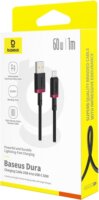 Baseus Dura USB-A apa - USB-C apa Adat és gyorstöltő kábel 1m - Fekete/Piros