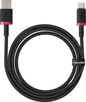 Baseus Dura USB-A apa - USB-C apa Adat és gyorstöltő kábel 1m - Fekete/Piros