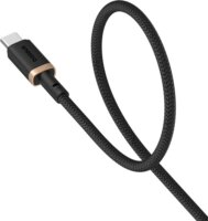 Baseus Dura USB-A apa - USB-C apa Adat és gyorstöltő kábel 1m - Fekete/Arany