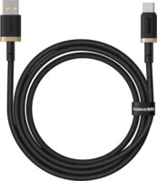 Baseus Dura USB-A apa - USB-C apa Adat és gyorstöltő kábel 1m - Fekete/Arany