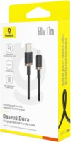 Baseus Dura USB-A apa - USB-C apa Adat és gyorstöltő kábel 1m - Fekete/Arany
