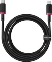 Baseus Dura USB-C apa - USB-C apa Adat és gyorstöltő kábel 2m - Fekete/Piros