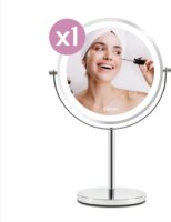 Girmi BE02 LED Asztali Kozmetikai Sminktükör Ø 17 cm - Ezüst