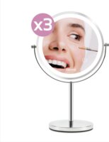 Girmi BE02 LED Asztali Kozmetikai Sminktükör Ø 17 cm - Ezüst