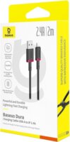 Baseus Dura USB-A apa - Lightning apa Adat és gyorstöltő kábel 2m - Fekete/Piros