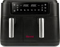 Girmi FG26 AirFryer Forrólevegős sütő 3,5L + 5,5L 2400 Watt - Fekete