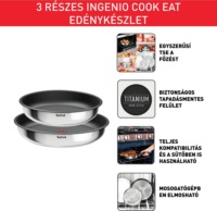 Tefal L8813S75 Ingenio Cook Eat Edényszett - Ezüst (3 részes)