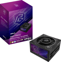 AS-Rock 750W Phantom Gaming 80+ Gold Moduláris Tápegység - Fekete