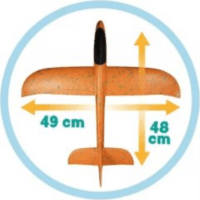 BUKI Vitorlázó összeépíthető repülőgép 48 cm - Narancs