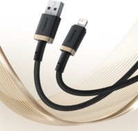 Baseus Dura USB-A apa - Lightning apa Adat és gyorstöltő kábel 1m - Fekete/Arany