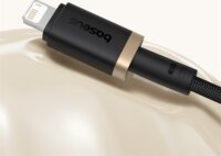 Baseus Dura USB-A apa - Lightning apa Adat és gyorstöltő kábel 1m - Fekete/Arany