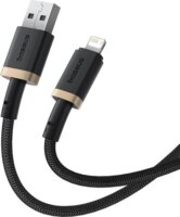 Baseus Dura USB-A apa - Lightning apa Adat és gyorstöltő kábel 1m - Fekete/Arany