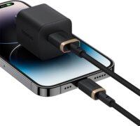 Baseus Dura USB-A apa - Lightning apa Adat és gyorstöltő kábel 1m - Fekete/Arany