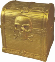 Óriás kalóz kincsesláda kincskereső játék 12db kinccsel