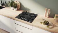 Bosch PPH6A6I10 Beépíthető 4 zónás Gáz főzőlap - Fekete