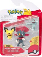 Pokémon 3 db-os gyűjthető figura csomag - Pichu/Machop/Weavile