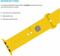 Fixed Sporty Apple Watch Apple Watch S1/S2/S3/S4/S5/S6/S7/S8/S9/S10/SE Szilikon Szíj 38/40/41/42mm - Sárga