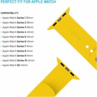 Fixed Sporty Apple Watch Apple Watch S1/S2/S3/S4/S5/S6/S7/S8/S9/S10/SE Szilikon Szíj 38/40/41/42mm - Sárga