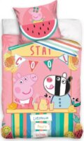 Peppa malac Tropicool Friends kétrészes ágyneműhuzat garnitúra - 140 x 200 cm