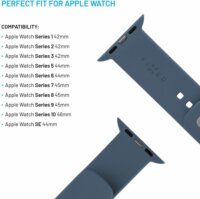 Fixed Sporty Apple Watch Apple Watch S4/S5/S6/S7/S8/S9/S10/SE Szilikon Szíj 42/44/45/46mm - Zöldeskék