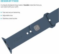 Fixed Sporty Apple Watch Apple Watch S4/S5/S6/S7/S8/S9/S10/SE Szilikon Szíj 42/44/45/46mm - Zöldeskék