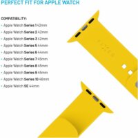 Fixed Sporty Apple Watch Apple Watch S4/S5/S6/S7/S8/S9/S10/SE Szilikon Szíj 42/44/45/46mm - Sárga