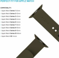 Fixed Sporty Apple Watch Apple Watch S4/S5/S6/S7/S8/S9/S10/SE Szilikon Szíj 42/44/45/46mm - Oliva