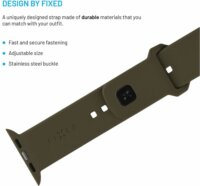 Fixed Sporty Apple Watch Apple Watch S4/S5/S6/S7/S8/S9/S10/SE Szilikon Szíj 42/44/45/46mm - Oliva