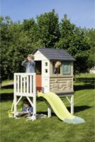 Smoby Vidám színes Kerti műanyag Házikó csúszdával 243 x 160 x 197 cm