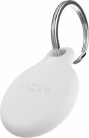 Fixed Silky Pro Apple AirTag Szilikon Kulcstartós Tok 4 Darabos Készlet (2 db Fekete + 2 db Fehér)