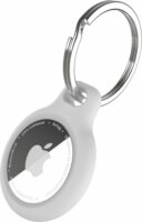 Fixed Silky Pro Apple AirTag Szilikon Kulcstartós Tok 4 Darabos Készlet (2 db Fekete + 2 db Fehér)