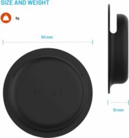 Fixed Silky Sticker Pro Apple AirTag Ragasztós Tok - Fekete (2 db / csomag)