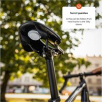 Fixed Silky Sticker Pro Apple AirTag Ragasztós Tok - Fekete (2 db / csomag)