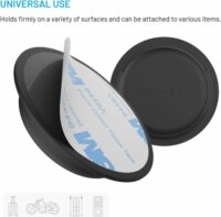 Fixed Silky Sticker Pro Apple AirTag Ragasztós Tok - Fekete (2 db / csomag)