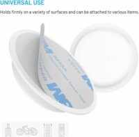 Fixed Silky Sticker Pro Apple AirTag Ragasztós Tok - Fehér (2 db / csomag)