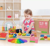 Tooky Toy 48 darabos Montessori fa oktató játék szett