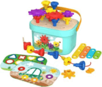 Tooky Toy Fa építőkészlet vödörben - Kert