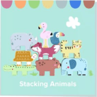 Tooky Toy Fa toronyépítő játék - Szavanna