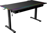 The G-Lab K DESK PLATINIUM Elektromosan állítható RGB Gamer asztal 140 x 60 x 71-119 cm - Fekete