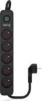 Kerg M02517 Túlfeszültségvédő Elosztó 5 aljzatos 16A 3m - Fekete