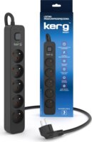 Kerg M02517 Túlfeszültségvédő Elosztó 5 aljzatos 16A 3m - Fekete