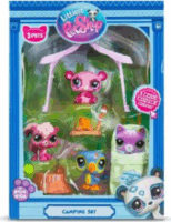 Hasbro Littlest Pet Shop 3 darabos Kemping játékfiguraszett 2. széria
