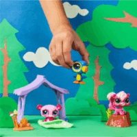 Hasbro Littlest Pet Shop 3 darabos Kemping játékfiguraszett 2. széria