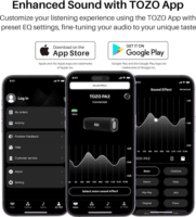 Tozo PA2 fekete Bluetooth hordozható hangszóró 25 Watt - Fekete