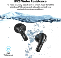 Tozo Tonal Fits True Wireless Bluetooth Fülhallgató Headset - Fekete