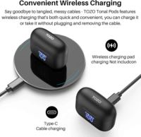 Tozo Tonal Pods True Wireless Bluetooth Fülhallgató Headset - Fekete